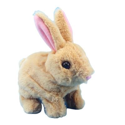 China Factory direct sales toy electric rabbit rabbit children's electric toys of the small can jump the electric toy lovely plush pets toy children rabbit for sale