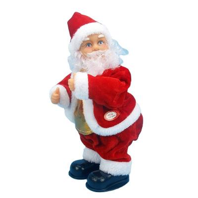 China Can dance and bring music children's electric Santa Claus Christmas toy gift tree hat holiday baby plush toys can sing and music can decorate gifts for sale