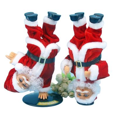 China Can dance and bring music direct sales export Christmas Eve Christmas toys gifts Santa Claus music toys will dance, handstand and spin ornaments for sale