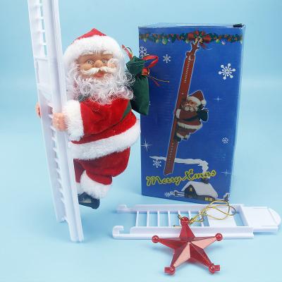 China Can Dance and Bring Music New Design Electric Climbing Santa Claus Singing with Rope Ladder for sale