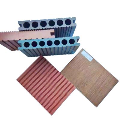 China Exterior Waterproof Eco-Friendly Decoration Wpc Material Wooden Plastic Solid Composite Decking for sale