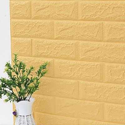 China 2021 Mold Proof 3D Self Adhesive Wallpaper Brick Tile For Interior Wall Decoration XPE Foam Wall Sticker for sale