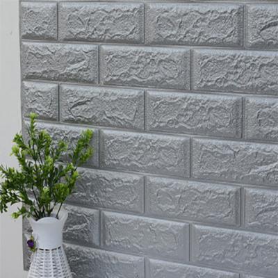 China Wholesale White Self Adhesive Outdoor Foam 3d Wallpapers Wall Sticker Proof Foam Molds For Kids Room for sale