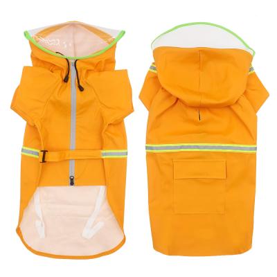 China Orange Pink Yellow Blue Pu Dog Raincoat Raincoat For Dogs for sale