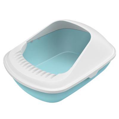 China Large Plastic Cat Litter Tray Cat Toilet Wholesale Viable Cat Litter Box With Scoop for sale