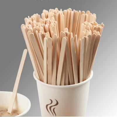 China Sustainable Disposable Wooden Coffee Stirrers Birch Wooden Coffee Stir Sticks for sale