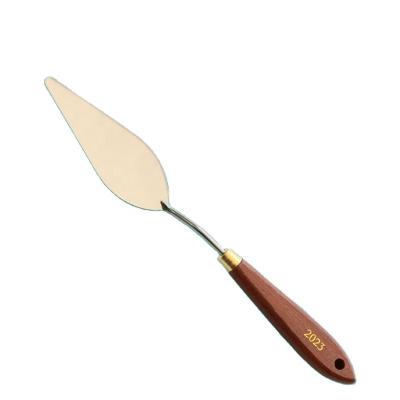 China Used for mixing and mixing paint handle wooden palette knife for sale