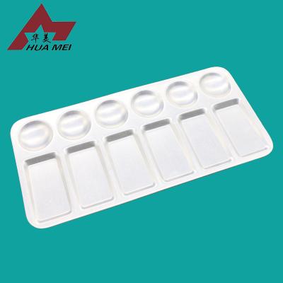 China Art Plastic Paint Palettes White Plastic Paint Mixing Palette Clear Paint Palette for sale