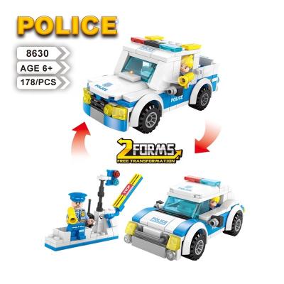 China Building Toys Legos City Police Car Building Block Speed ​​Car Transform Bricks Kids Building Toys for sale