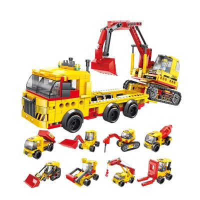 China Transforming Crane Excavator Toys Forklift Kids Construction Toys LELE BROTHER City Building Blocks Legos Truck Construction Toys for sale