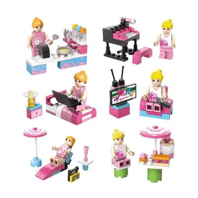 China Girl Block Toys Lele Brother Fashion Girls Indoor Outdoor Activity Mini Scene Legos Building Blocks Toys Figures for sale