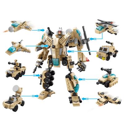 China Military Transform Blocks Toy Tank Plane Transform Robot Legoing Building Toys Kids Educational Building Block for sale