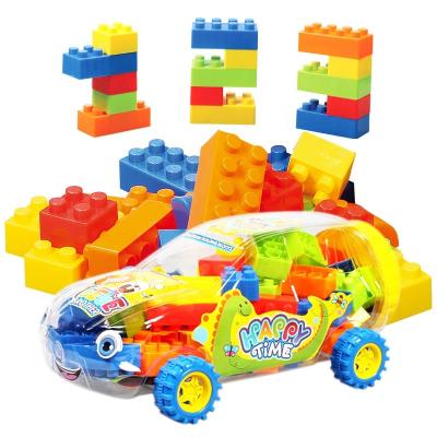 China Eco-friendly Material Kids DIY Interlocking Toy Colorful Plastic Puzzle Construction Bricks Building Block In The Car for sale