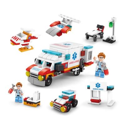 China 6 of 1 Lele Brother's City Series Promotion Gift Building Toys Legos 6 in-1 Ambulance Children Educational Building Block Toys for sale