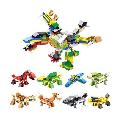 China 8 In The Hot Sale Jurassic Bricks Mini Dinosaur Toys Building Blocks Of 1 Deformation Construction Toys Amazon Word Legoings Park for sale