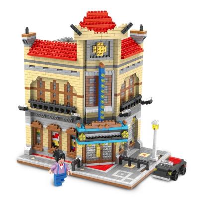 China Intelligence Development LELE BROTHER Customized Mini Block Theater Building Kids Street View Pixel Bricks Play for sale