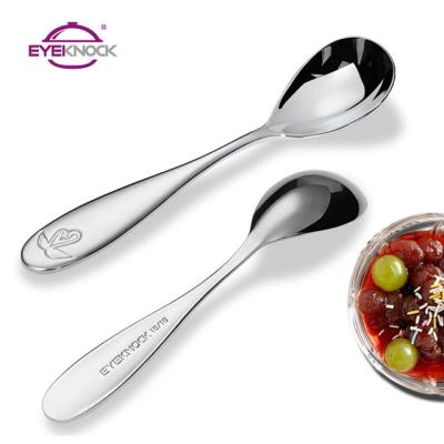 China EYEKNOCK Viable Ready to Ship New Design 304 Stainless Steel Spoon Dropshipping Home Kitchen Utensil Cutlery Set Spoon for sale