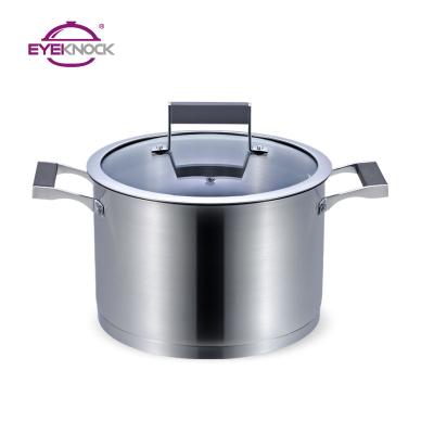 China Sustainable Stock Lots Stainless Steel Cookware Casserole Pot Stock Pot for sale