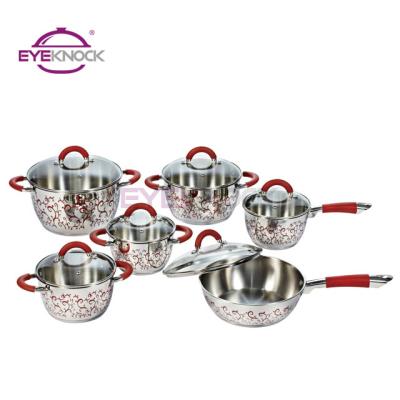 China Sustainable hot sale 201 stainless steel pot stainless steel cookware set for sale