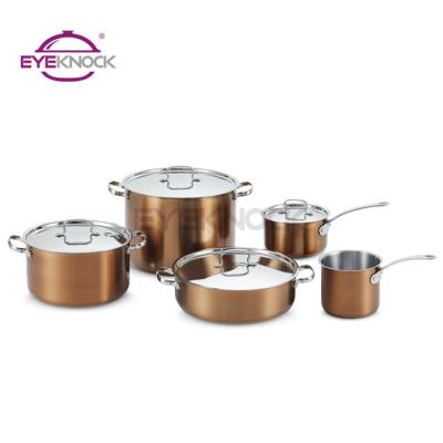 China Hot sale viable 18 10 stainless steel surgical cookware induction cookware 304 stainless steel cookware set for sale