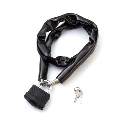 China High Quality Waterproof Cover Chain Lock With Useful Padlock Bike Chain Lock With Padlock With Keys for sale