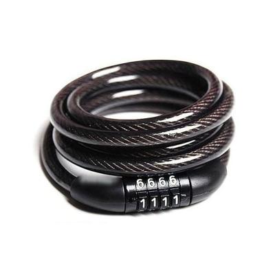 China Motorcycle Bike Lock Cable Number Combination 4-Feet 4-Digit Adjustable Bicycle Cable Lock for sale