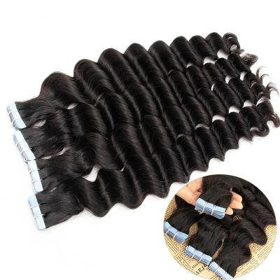 China Wholesale Body Wave Highknight Grade 12A Tape In Hair Extensions 100% Virgin Cuticle Aligned Hair Skin Weft Tape In Extension for sale