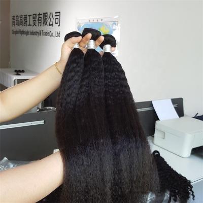 China Highknight Curly Good Quality Raw Hair Bundles Curly Straight Extensions Double Sided Seller 100% Pulled Virgin Hair Extensions for sale