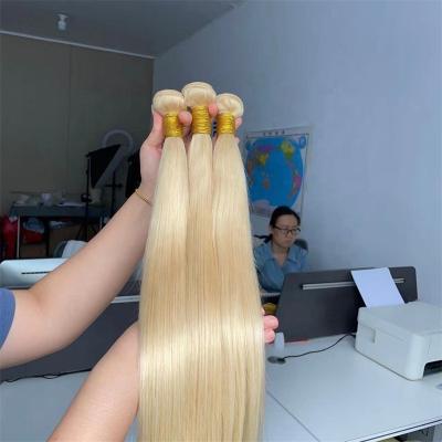 China Highknight 613 Blonde Virgin Hair Bundles Curly Extensions Vendor Straight Curl Cuticle Aligned Brazilian Virgin Remy Hair Bundles for sale