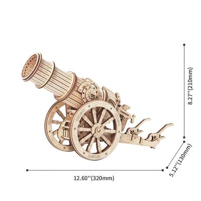 China Other Educational Toys Robotime Rokr Other Kids Educational Game Toys KW801 Cannon 2021 Medieval Wheeled Wooden 3d Puzzles For for sale