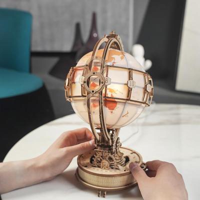 China Cartoon Toy Robotime ROKR ST003 luminous globe wood opener toys wholesale china 3d wooden puzzles wooden toys for sale