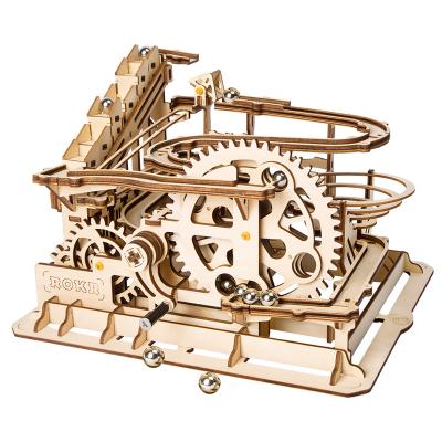 China Eco-friendly Laser Cutting Mechanical Robotime Speed ​​Marble Race Laser Cut Wooden 3D Puzzle for sale