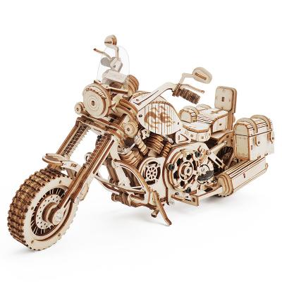 China DIY Wooden Craft TOY Robotime Rokr LK504 DIY Toys Wooden Puzzles Cruiser Motorcycle 3D Wooden Models for sale