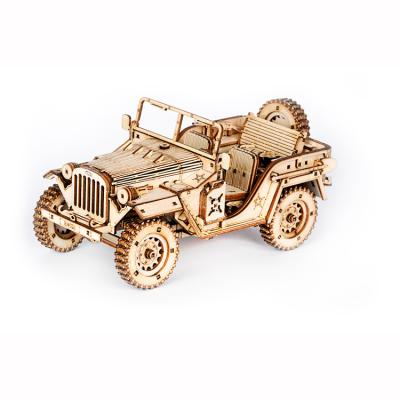 China DIY Wooden Puzzles TOY Robotime Rokr Self Assembly Kit Set Car Model Mechanical 3D for sale