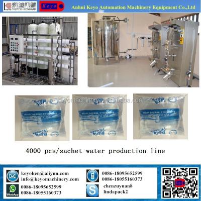 China Beverage 6000 sachet water production line/3000L/H pure sachet water treatment/koyo sachet water machine for sale