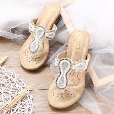 China Fashion Trend Women Shoes Bohemian Woman Sandals Bling Crystal Flat Sandals Casual Shoes Ladies Sandals for sale