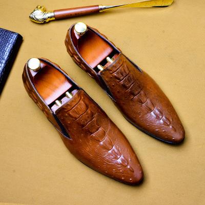 China Fashion Trend Mens Genuine Leather Wedding Shoes Soft Loafers Loafers Fashion Brand Men Flat for sale