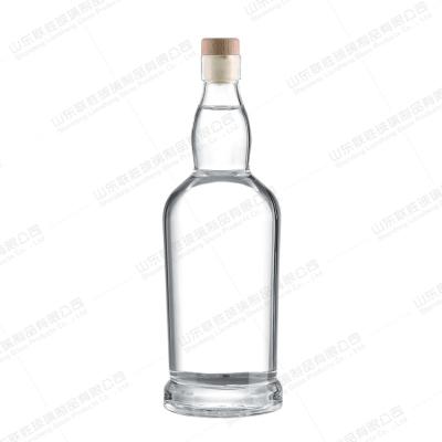 China Glass Base Whisky Vodka Brandy Liquor Spirit Tequila Bottle with Screw Caps and Corks for sale