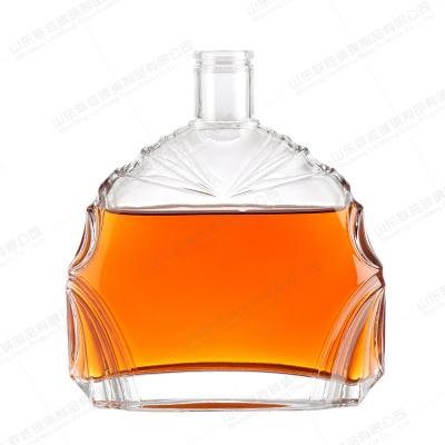 China Decanter de vino de vidrio de tamaño personalizado 700ml 1000ml Botella de vidrio libre de plomo saludable en venta