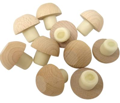 China Non Spill T Shape Wooden Bar Top Cap Wine Cork Bottle Stopper from Wooden Bar Top Cap for sale