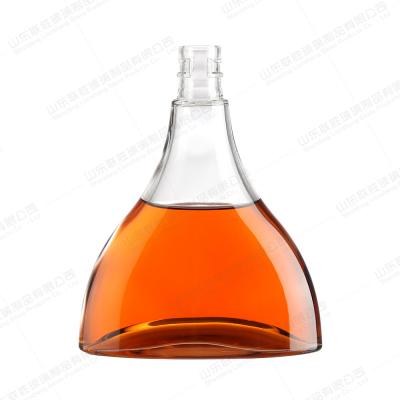 China Clear Glass Liquor Bottle With Corking OEM/ODM Acceptable 375ml 500ml 750ml Whisky Bottle for sale