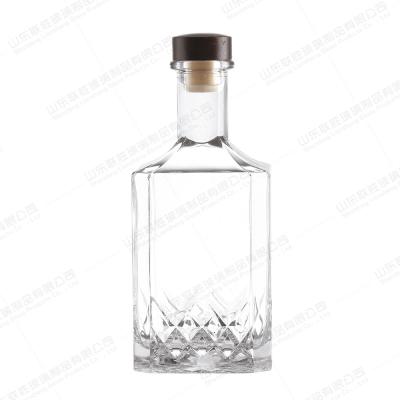 China Hot Brandy Wine Glass Bottles Custom 100ml 250ml 350ml 500ml Empty Bottles for Vodka for sale