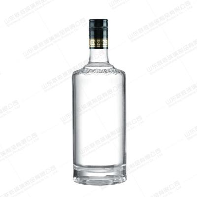 China 700 ml 750 ml 1000 ml Quadratglas Wein Alkohol Trinkflasche Wodka Whisky Gin Flasche mit Wärmeschrumpfkappe zu verkaufen