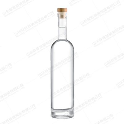 China Healthy Lead-free Glass 750ml 800ml 1000ml Glass Gin Vodka Whisky Brandy Glass Bottle for sale