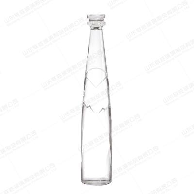 China 250ml 500ml 750ml Glass Wine Bottle for Open Fine Wine Sealed White Whiskey Vodka Gin for sale