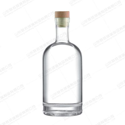 China Op maat gemaakte 50ml 100ml 200ml 375ml 500ml 750ml 1000ml 75cl gin glasfles voor drank Te koop