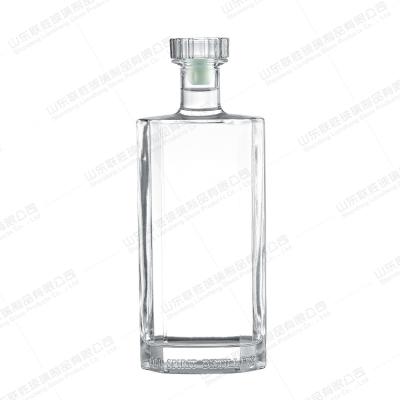 China Tipo de sellado del tapón de goma Octagonal Flat 750 ml Botella de vidrio para vino Vodka Tequila en venta