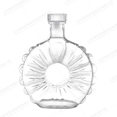 China 100ml 200ml 250ml 500ml 700ml 750ml Transparent Glass Bottle Water Bottle with Glass Cork Customized for sale