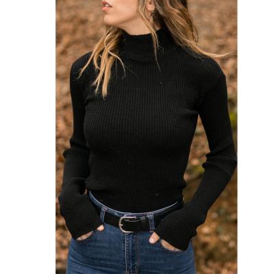 China Women's Breathable Casual Top T-shirt European and American Thin Sweater T-shirt Long Sleeve Collar Top for sale