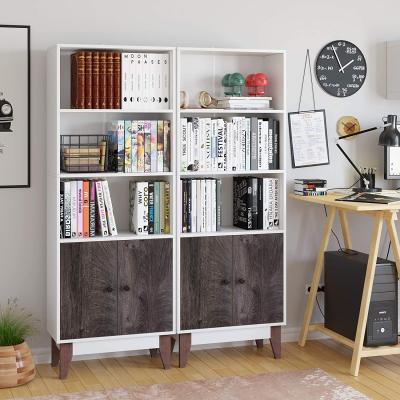 China Regular Bookcase Storage Cabinet Decor Cabinet Display Side Floor Wood Shelf for sale